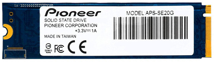 Твердотельный накопитель SSD M.2 512 Gb Pioneer APS-SE20G Read 3400Mb/s Write 3000Mb/s 3D NAND TLC (APS-SE20G-512)