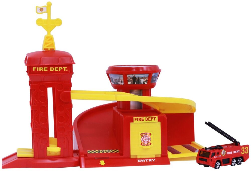 Pioneer Toys Гараж с машинкой Fire Station