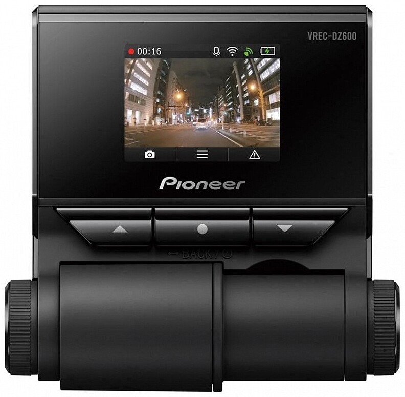 Видеорегистратор Pioneer VREC-DZ600 черный 1080x1920 1080p 160гр. GPS карта в комплекте:16Gb Ambarella A12A35